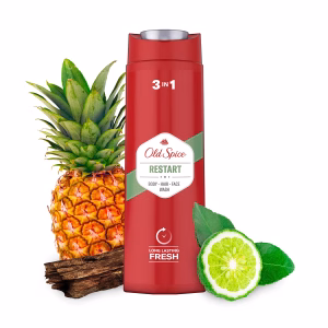 شامپو 3 در 1 اولد اسپایس Restart برای مو و بدن آقایان.