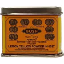 پودر رنگ خوراکی بوش لیمویی زرد ۱۰۰ گرم برای شیرینی‌پزی و دسر.