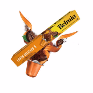 کپسول نسپرسو فندق بلمیو ۱۰ عددی، قهوه‌ای با طعم دلپذیر فندق.