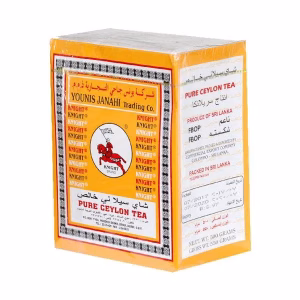 چای سیلان نایت یونس جناحی 550 گرم، بسته‌بندی فاخر چای ممتاز سیلان