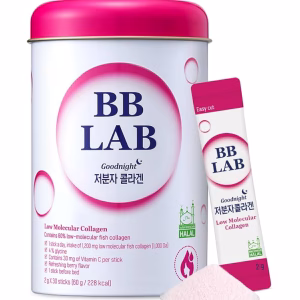 پودر کلاژن کم مولکولار شبانه BB LAB گودنایت 60 گرم با طعم توت فرنگی