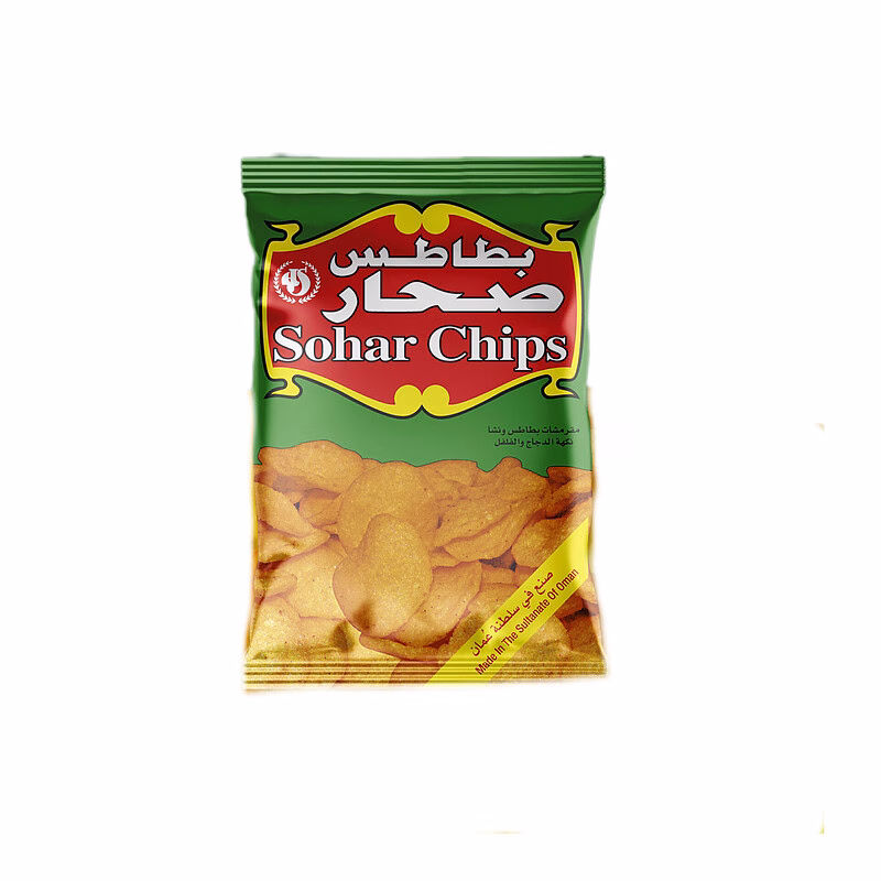 چیپس سیبزمینی ساده صحار ۱۰۰ گرمی بستهبندی شده، میانوعده خوشمزه و ترد. چیپس سیبزمینی ساده صحار ۱۰۰ گرمی بستهبندی شده، میانوعده خوشمزه و ترد.