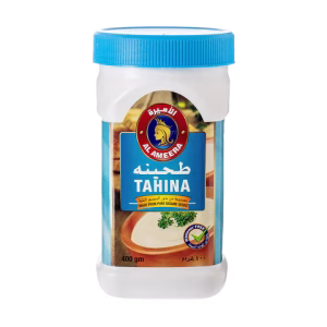 تصویر طحینه ۴۰۰ گرمی الامیره ساخته‌شده از کنجد خالص بوداده در بسته‌بندی پلاستیکی مقاوم