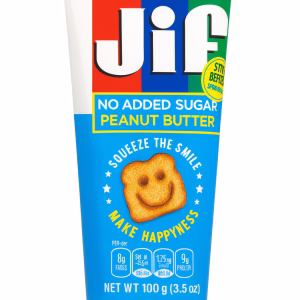 کره بادام زمینی جیف ۱۰۰ گرمی تیوپی بدون شکر افزوده Jif