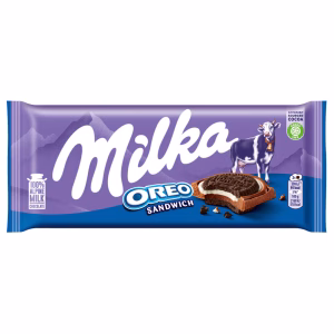 شکلات Milka Oreo Sandwich با شکلات شیری و بیسکویت ترد Oreo