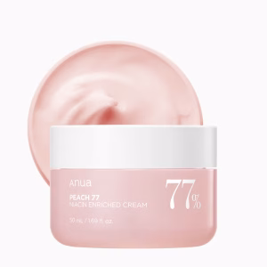 کرم روشن‌کننده آنوآ با ۷۷٪ هلو و نیاسینامید Anua Peach 77 Niacin Enriched Cream حجم 50ml