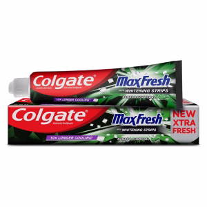 خمیردندان کلگیت مکس فرش با نوارهای سفیدکننده 75 میلی‌لیتر برای سفیدی و طراوت.