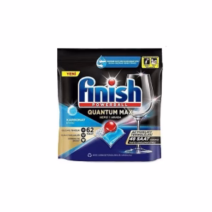 قرص ماشین ظرفشویی فینیش کوانتوم مکس آل این وان 62 عددی با اثر کربن فعال
