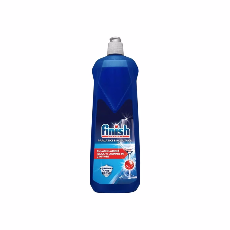 finish-rinse-shine مایع جلادهنده ماشین ظرفشویی فینیش Rinse & Shine Aid حجم ۸۰۰ میلیلیتر برای براقکردن و خشککردن ظروف