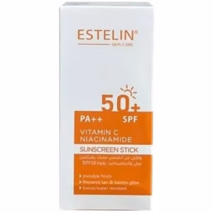 کرم ضدآفتاب استیکی استلین SPF50+ حاوی ویتامین C و نیاسینامید – 20 گرم – روشن‌کننده و ضدلک