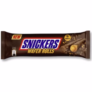 شکلات Snickers Wafer Rolls با ویفر ترد و مغز بادام‌زمینی