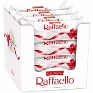 باکس شکلات رافائلو ۱۶ عددی با روکش نارگیلی و بادام