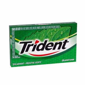 بسته‌بندی آدامس تریدنت نعنا ۱۴ عددی، تازه کننده نفس با طعم نعنا.