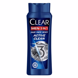شامپو کلیر ۳ در ۱ مردانه اکتیو کلین ضد شوره ۴۰۰ میل