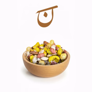 کاسه آجیل لوکس تبریزی با مغزهای رنگارنگ