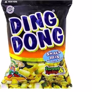 اسنک تند و شیرین دینگ و دونگ در بسته‌بندی جذاب