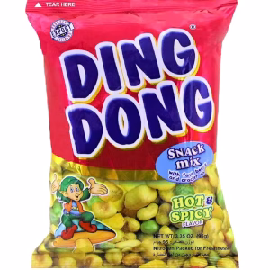 اسنک تند دینگ دونگ ۹۵ گرم با بسته‌بندی جذاب.
