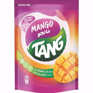 بسته پودر شربت انبه تانج با تصویر لیوان شربت انبه