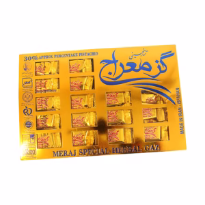 تصویر گز پسته طلایی 200 گرم معراج