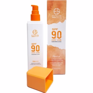 لوسیون ضدآفتاب استلین SPF 90 با پکیجینگ نارنجی