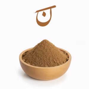 کاسه چوبی حاوی پودر ادویه بحرینی