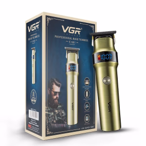 ماشین اصلاح حرفه‌ای VGR V-265 طلایی با نمایشگر LED