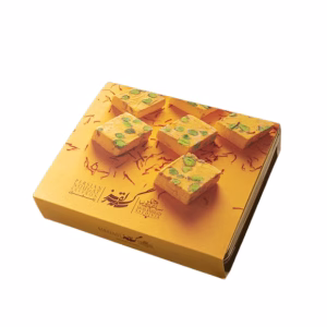 گز لقمه پسته زعفرانی ساعدی نیا ۴۰۰ گرمی طرح نفیس