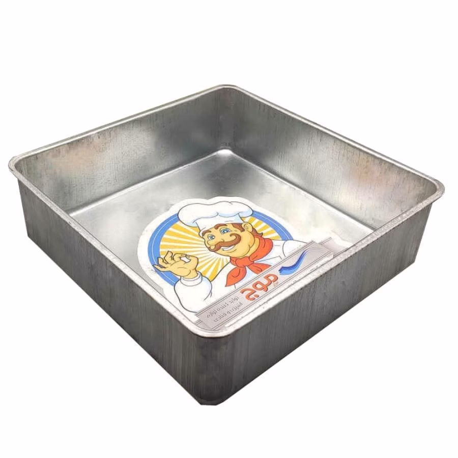 قالب کیک مربع موج سایز 20 فلزی قالب کیک مربع موج سایز 20 فلزی