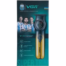 ماشین اصلاح VGR V-990 حرفه‌ای با تیغه سرامیکی و نمایشگر LED