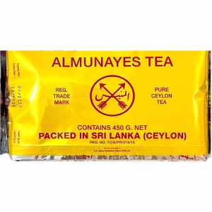بسته چای سیلانی المنیس 450 گرمی زرد رنگ