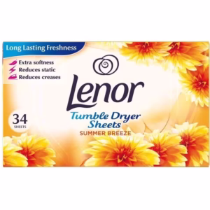 بسته ورقه‌های خشک‌کن لباس لنور سامر بریز 34 عددی