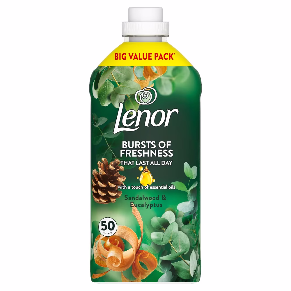 نرم کننده لباس لنور با رایحه چوب صندل و اکالیپتوس نرم کننده لباس لنور با رایحه چوب صندل و اکالیپتوس