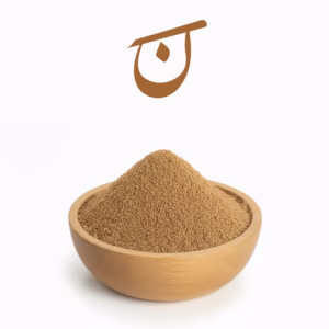 پودر جوز هندی تازه و باکیفیت در کاسه چوبی