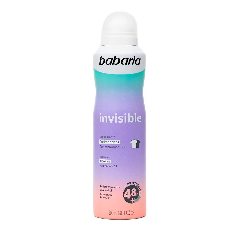8410412280235_1_Desodorante-Babaria-Invisible-Vitaamina-B3-Spray-X-200Ml اسپری دئودورانت باباریا مدل Invisible