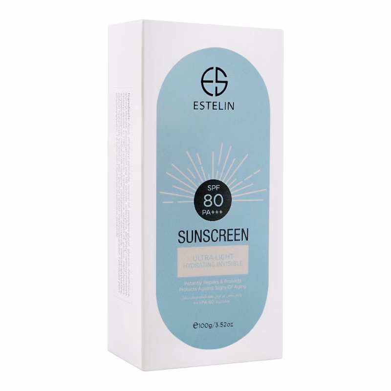 IMG_8485 بستهبندی کرم ضد آفتاب بی رنگ استلین SPF 80