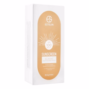 بسته‌بندی کرم ضد آفتاب رنگی استلین SPF 100 وزن ۱۰۰ گرم