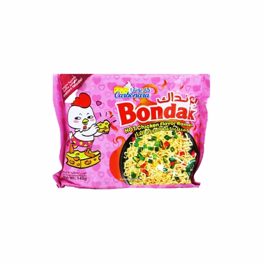نودل بونداک با طعم کربونارا و پنیر 140 گرمی Bondak Carbonara & Cheese Noodles 140g