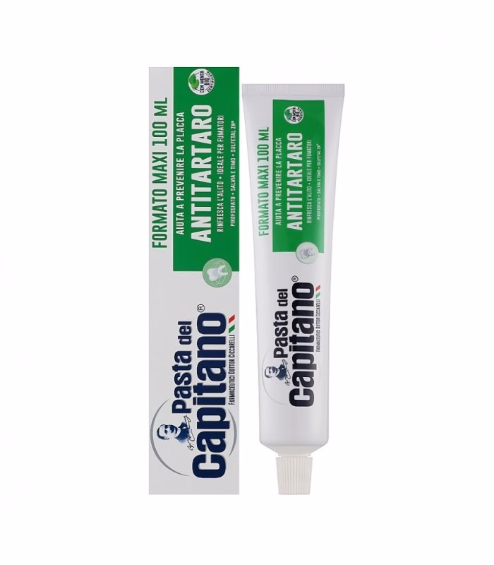 خمیر دندان کاپیتانو مدل Placca e Carie حجم 100 میلی لیتر Pasta del Capitano Placca e Carie Toothpaste 100ml