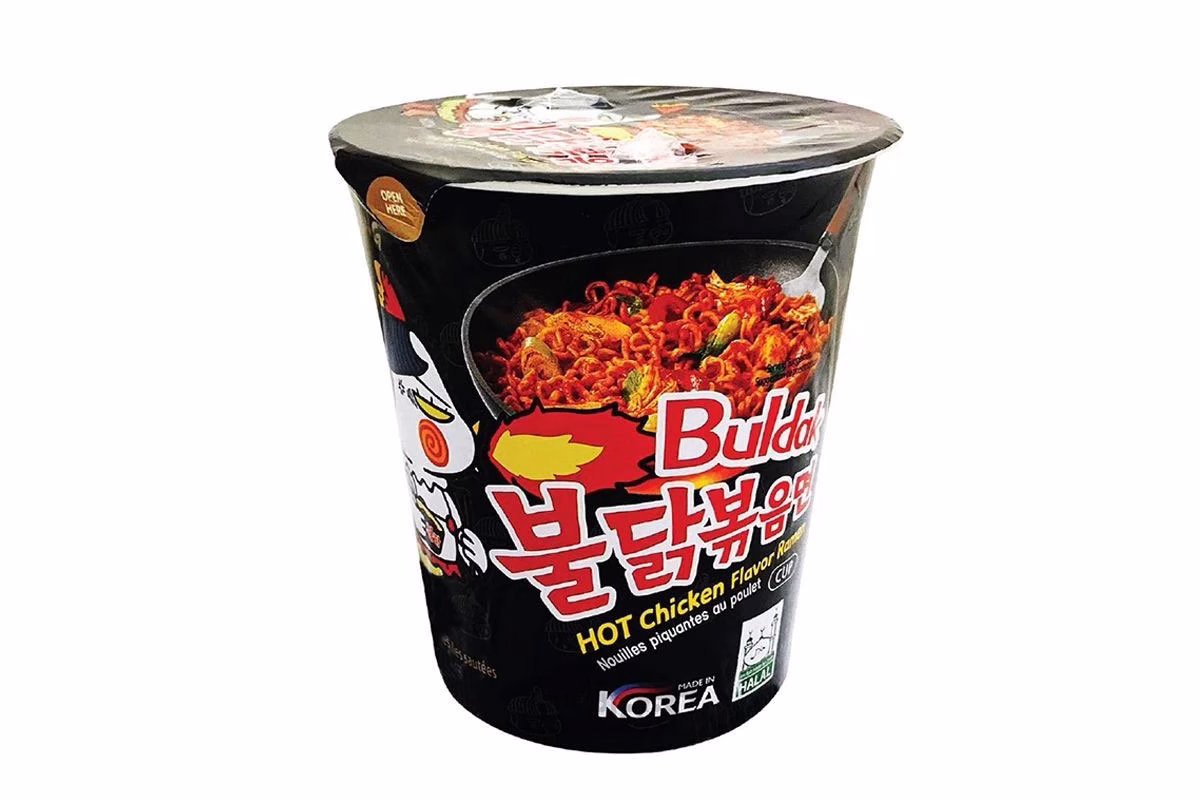 نودل لیوانی سامیانگ بولداک با طعم مرغ تند کرهای 70 گرمی Samyang Buldak Hot Chicken Flavor Ramen Cup 70g