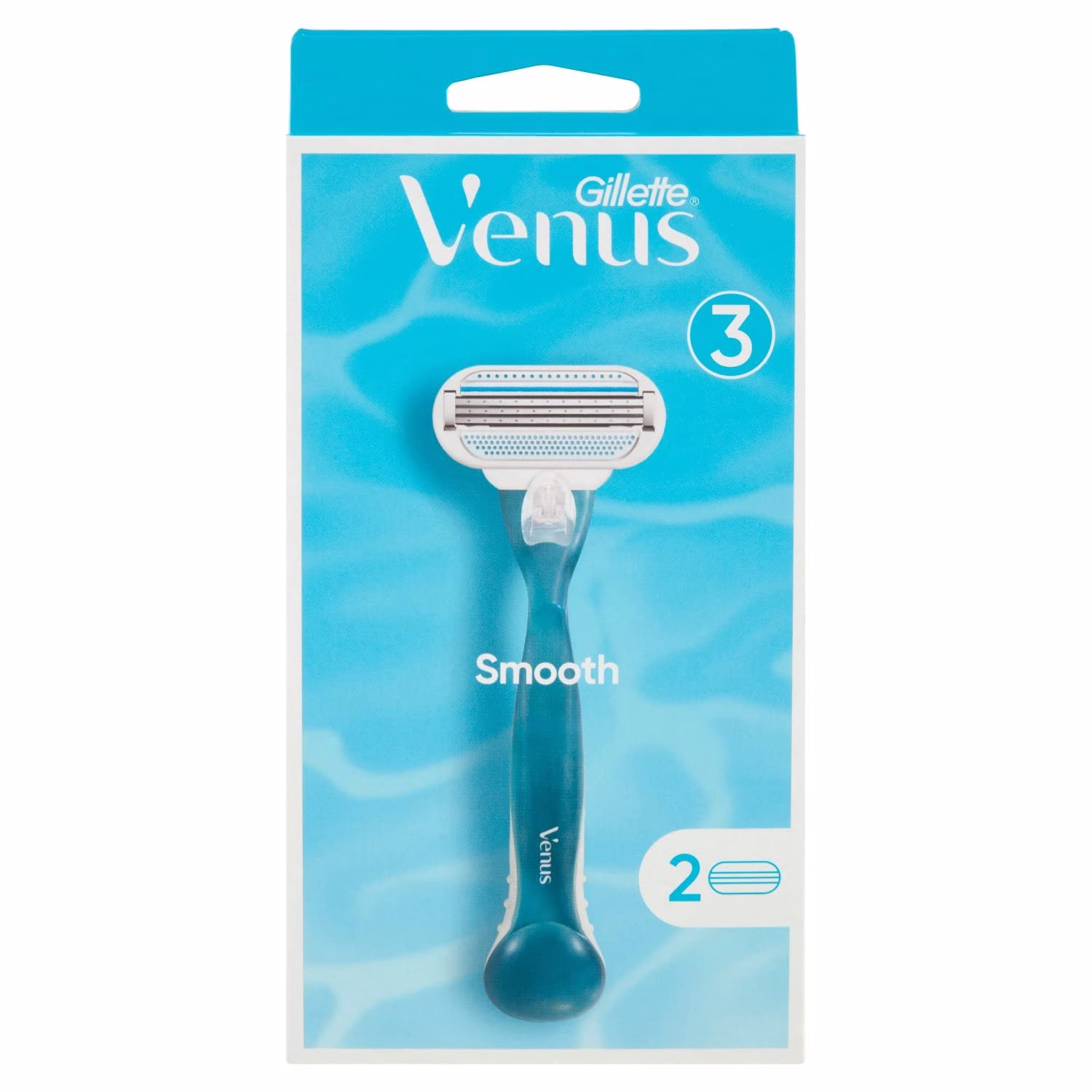 دسته تیغ اسموت آبی ونوس ژیلت Gillette Venus Smooth Blue Razor Handle