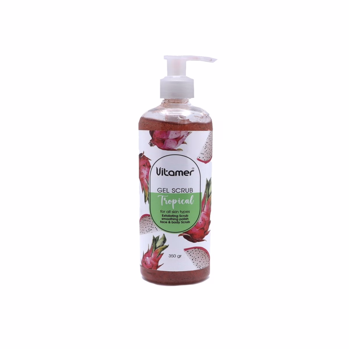 ژل اسکراب 350 گرم ویتامر حاوی عصاره دراگون Vitamer Dragon Fruit Gel Scrub 350g