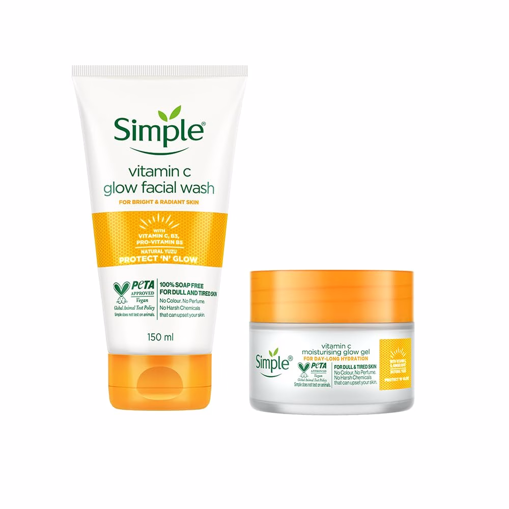 ژل شستشو مو سیمپل حاوی ویتامین C حجم ۱۵۰ میل Simple Hair Wash Gel with Vitamin C 150ml