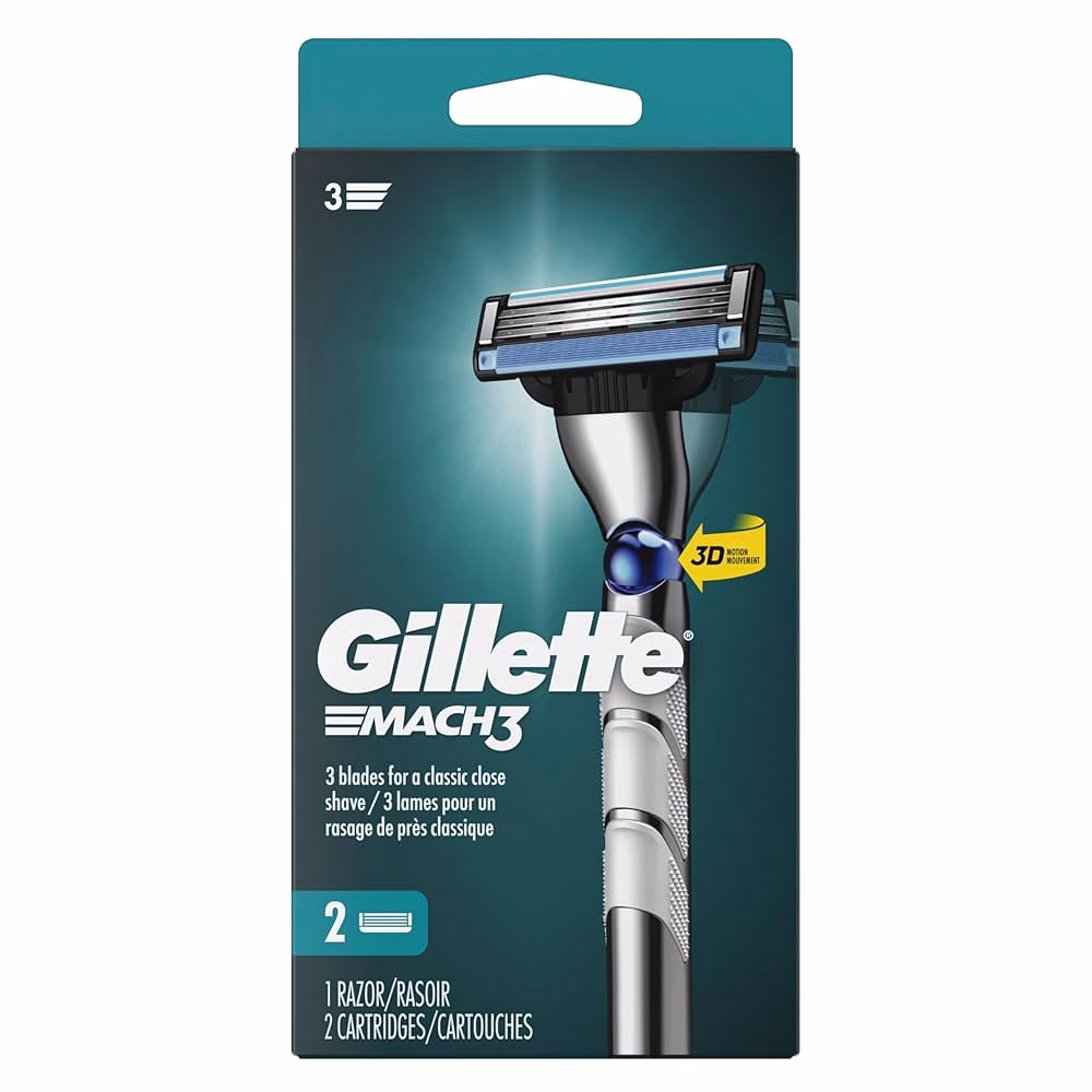 ژیلت دستهدار سهبعدی توربو Gillette Turbo 3D Handle Razor