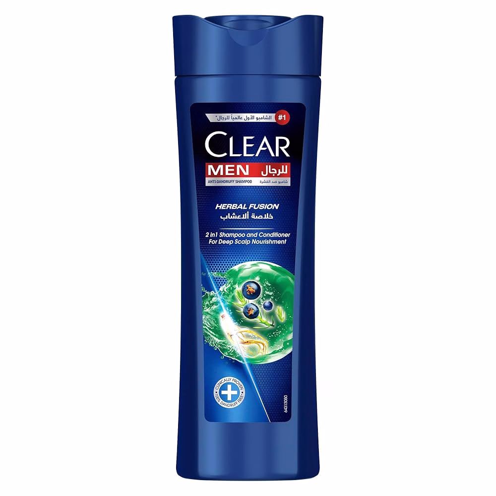 شامپو فیوژن گیاهی مردانه کلییر 400 میلیلیتر Clear Men Herbal Fusion Anti-Dandruff Shampoo 400ml