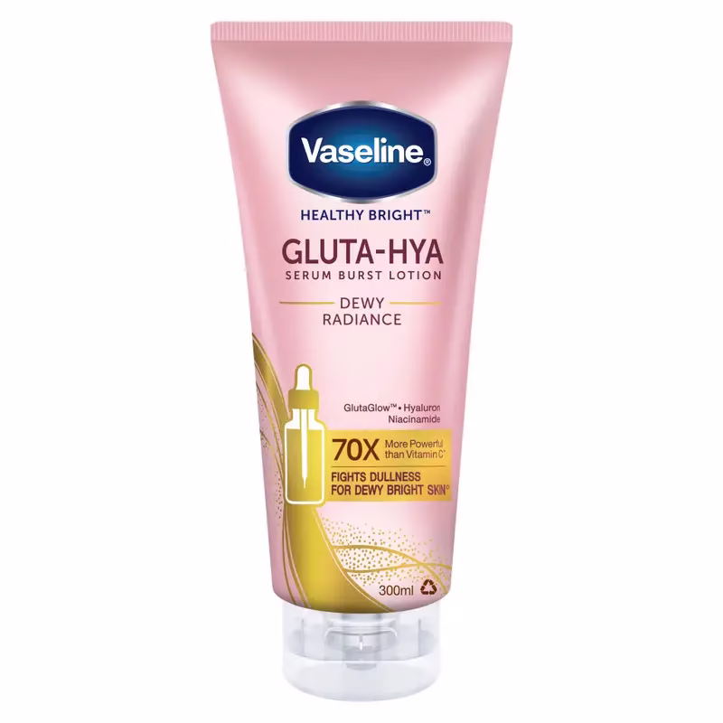 لوسیون بدن روشن کننده وازلین 300 میل Vaseline Healthy Bright Gluta-Hya 300ml