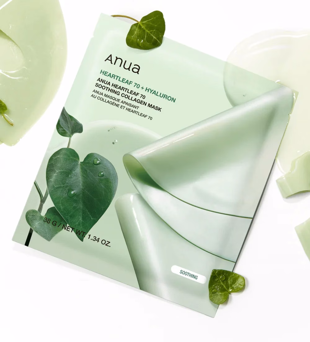 ماسک ورقهای کلاژن تسکیندهنده Anua Heartleaf 70