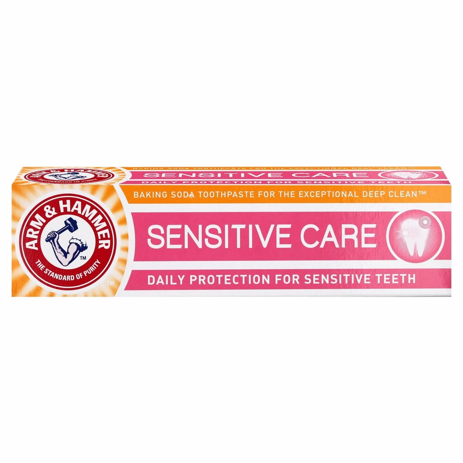 خمیر دندان آرم اند همر مدل Sensitive Care با جوش شیرین، مناسب دندانهای حساس 75 میلیلیتر