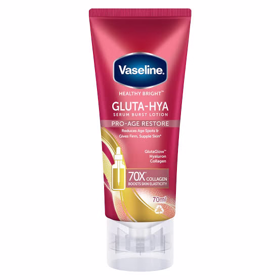 لوسیون بدن روشن کننده وازلین 300 میل Vaseline Healthy Bright Gluta-Hya Pro-Age Restore 300 ml