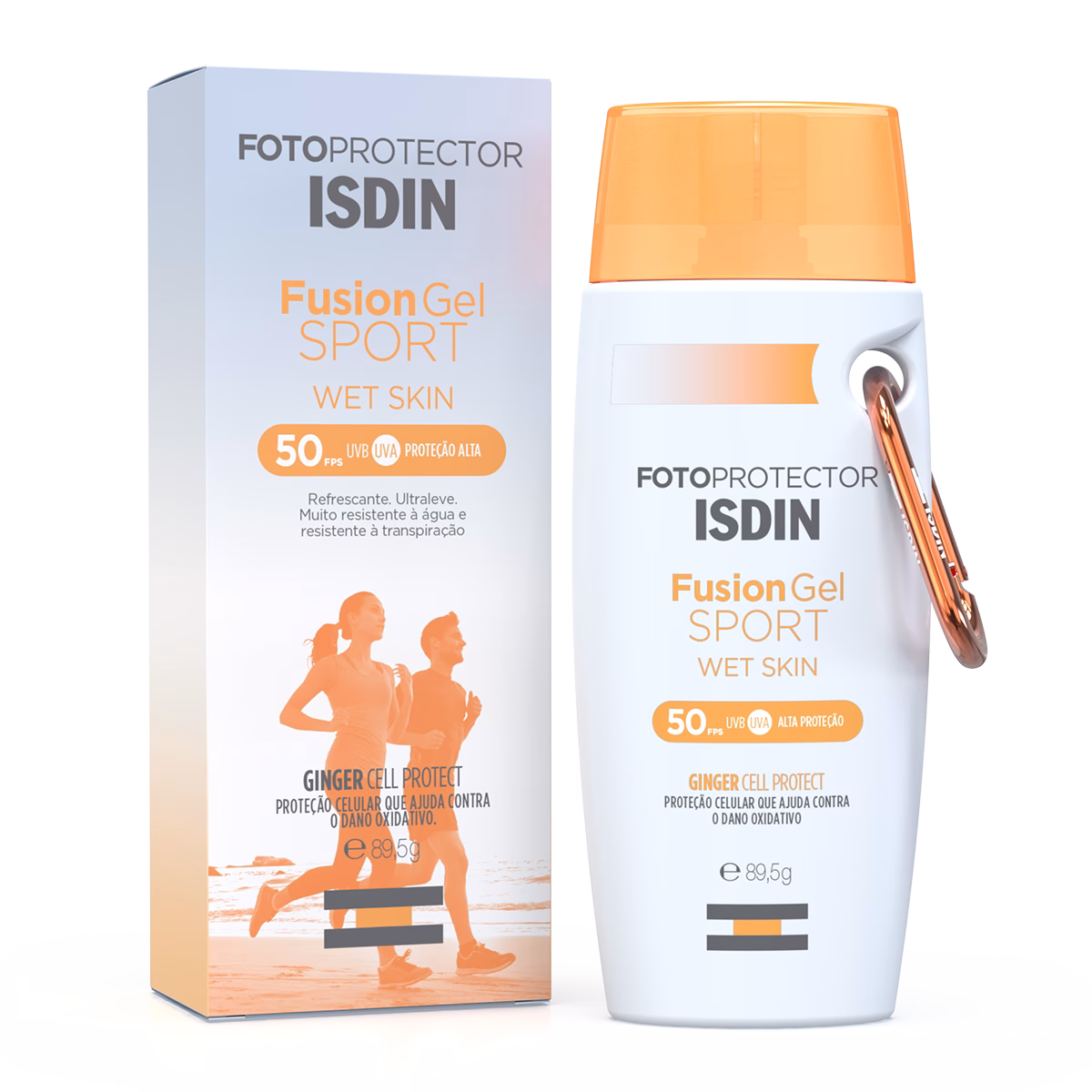 ژل ضد آفتاب فیوژن اسپورت ایزدین SPF 50 با عصاره زنجبیل حجم 100 میلیلیتر
