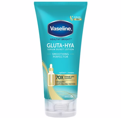 لوسیون بدن روشن کننده وازلین 300 میل Vaseline Healthy Bright Gluta-Hya Smoothing Perfector 300 ml
